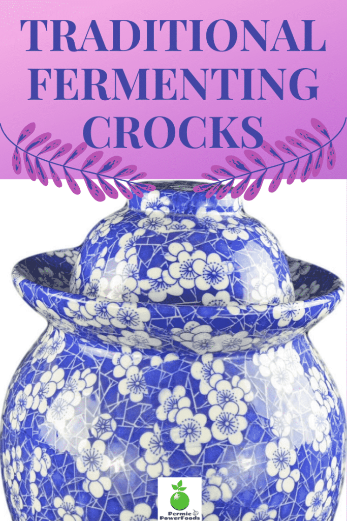 traditional fermenting crock used for fermenting recipes