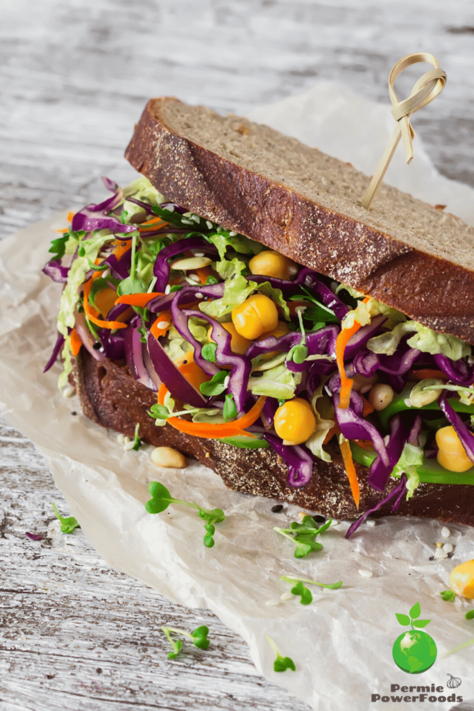microgreens on a sandwich, sprouted vegetables