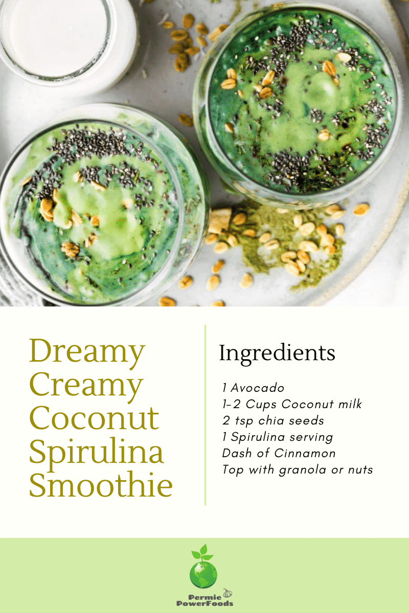 creamy coconut spirulina smoothie recipe